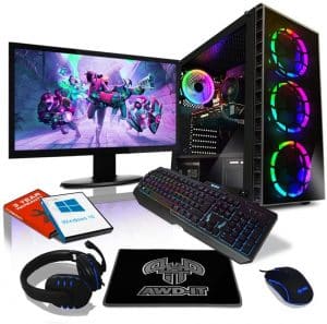 Provonto 12 Cœurs Mid-Range PC Pro Gamer Pack Complet + Ecran 24 + Clavier  + Souris Fixe Pas Cher Jeux Unité Centrale avec - Cdiscount Informatique