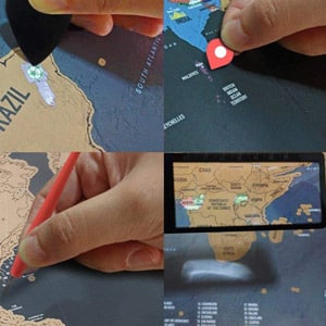 carte du monde à gratter de la marque Pootack